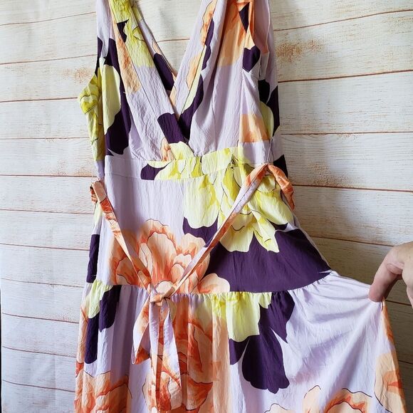 Maeve Floral Maxi Dress - Orange, Purple, Yellow - Picture 7 of 13